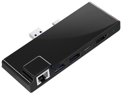 Voor Surface Pro 7 Usb C Docking Station Met 4K Hdmi Adapter,1000M Gigabit Ethernet Lan Poort Kaartlezer Combo Hub