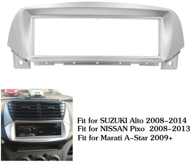 Voor Suzuki Alto Nissan Pixo + Autoradio Fascia Stereo 1din Frame Dvd Radio Voorplaat Surround Dash Fit kit Installpaddle