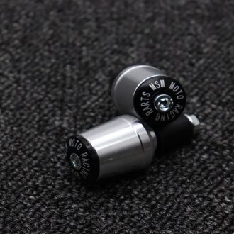 Voor Suzuki Gsr/Gsxr 600/750/1000 DRZ400 DRZ400SM SV650 GSR600 7/8 Motorcycle Handvatten Handvat Bar Grip End cap Stekkers zilver