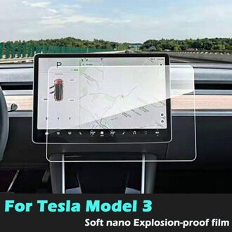 Voor Tesla Model 3 15 ''Auto Touch Screen Zachte Nano Explosieveilige Film Center Controle Lcd-scherm beschermende Film