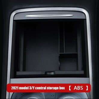 Voor Tesla Model 3 Y Auto Armsteun Opbergdoos Zwart Organisator Containers Center Console Massaal Opbergdoos Console Houder ABS stijl