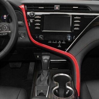 Voor Toyota Camry Rode Abs Center Console Decoratie Strip Trim Versnellingspook Trim