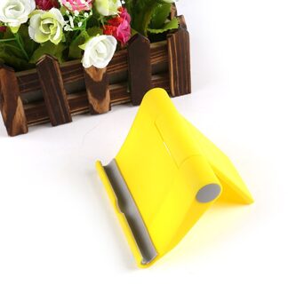Voor Uw Telefoon Smartphone Tablet Ondersteuning Telefoon Houder Universele Klaptafel Mobiele Telefoon Ondersteuning Plastic Houder Desktop Stand geel