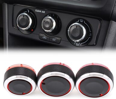 Voor Vw Polo 2002 MK4 MK5 9N 9N3 6R 3 Stks/set Aluminium Airconditioning Knop Ac Knop warmte Schakelaar Knop Knop