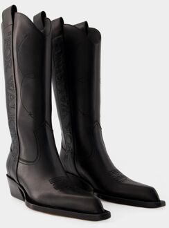 Voor wandelschoenen - Off White - Leer - Zwart