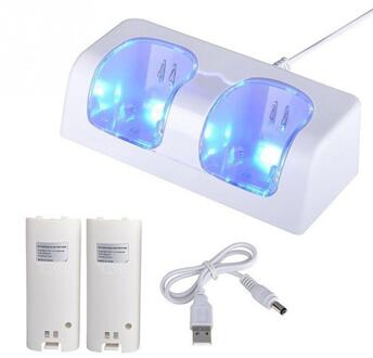 Voor Wii Batterij Lader Dock Remote Controller Dual Charging Dock Station Battery Pack Gamepad Batterij Opladers