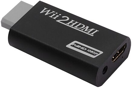 Voor Wii Naar Hdmi Converter, 1080P Hd Output Aansluiting Adapter, 3.5Mm Jack O Uitgang Converter zwart