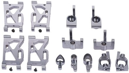 Voor Wltoys 144001 Racing Car Aluminium Voor En Achter Armen Steering Hub Achter Voorwiel Zetel Metaal Zetel Set