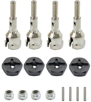 Voor Wltoys A959 A959-B A969 K929 1/18 Rc Auto Upgrade Accessoires Metalen Wiel As 12Mm Combiner Wiel Hub Hex adapter titanium