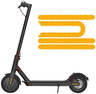 Voor Xiaomi M365 Reflecterende Scooter Sticker Reflecteren Licht Stickers Paster Decals Night Veiligheidswaarschuwing Sticker Oranje