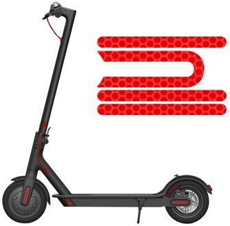 Voor Xiaomi M365 Reflecterende Scooter Sticker Reflecteren Licht Stickers Paster Decals Night Veiligheidswaarschuwing Sticker Rood