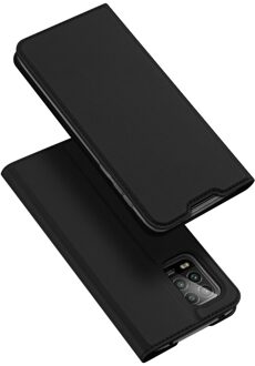 Voor Xiaomi Mi 10 Lite 5G Case Luxe Magnetische Flip Leather Case Voor Xiaomi Mi10 Lite Zoom Met Card stand Holster Telefoon Cover Mi 10 Lite / zwart