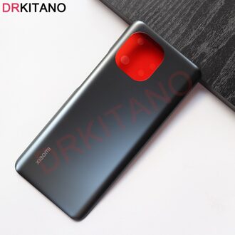 Voor Xiaomi Mi 11 Terug Batterij Glass Cover Achterdeur Behuizing Case Voor Xiaomi Mi 11 Batterij Cover met Plakband grijs