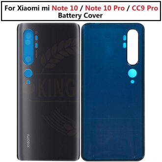 Voor Xiaomi Mi Note 10 CC9 Pro Terug Batterij Cover Note10 Achter Glas Deur Behuizing Case Voor Xiaomi Mi CC9 pro Back Cover wit