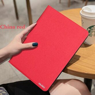 Voor Xiaomi Mi Pad 4 8.0 Tablet Case Voor Mi-Pad 4 Multra-Slim Pu Leather flip Beschermhoes Retro Effen Kleur Soft Shell rood
