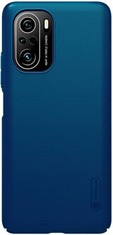 Voor Xiaomi Poco F3 Case Nillkin Camshield Slide Camera Case Ultra-Dunne Pc Frosted Shield Geweven Cover Voor Xiaomi poco F3 Case frosted blauw