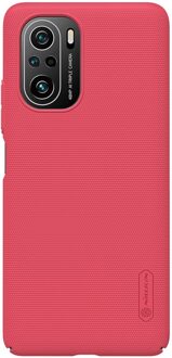 Voor Xiaomi Poco F3 Case Nillkin Camshield Slide Camera Case Ultra-Dunne Pc Frosted Shield Geweven Cover Voor Xiaomi poco F3 Case frosted rood