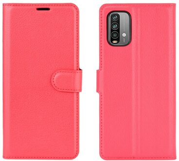 Voor Xiaomi Redmi 9T Redmi Note 9T 5G Portemonnee Telefoon Case Flip Leather Cover Capa Etui Fundas Redmi 9T / LZ rood