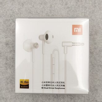 Voor Xiaomi Redmi Note 8 9 Pro 9S 8T Hybride Dc Seo In-Ear Oortelefoon 3.5Mm oortelefoon Met Microfoon Draad Control Dual Driver Voor Mi CC9 E wit