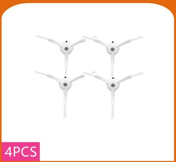 Voor Xiaomi Roborock S50 S51 S6 S7 S5max S65 T4 T6 S60 Mijia Robot Stofzuiger Accessoires Side Brush Afneembare accessoires wit 4stk