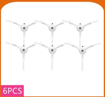 Voor Xiaomi Roborock S50 S51 S6 S7 S5max S65 T4 T6 S60 Mijia Robot Stofzuiger Accessoires Side Brush Afneembare accessoires wit 6stk