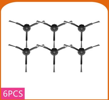 Voor Xiaomi Roborock S50 S51 S6 S7 S5max S65 T4 T6 S60 Mijia Robot Stofzuiger Accessoires Side Brush Afneembare accessoires zwart 6stk