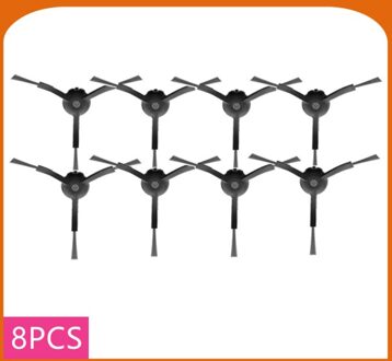 Voor Xiaomi Roborock S50 S51 S6 S7 S5max S65 T4 T6 S60 Mijia Robot Stofzuiger Accessoires Side Brush Afneembare accessoires zwart 8stk