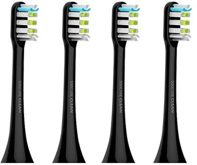 Voor Xiaomi Soocas X3 X1 X5 Replament Tandenborstel Hoofd Originele Sonische Elektrische Tandenborstel Hoofd 2 Stuks En 3 Kleuren 2 sets zwart