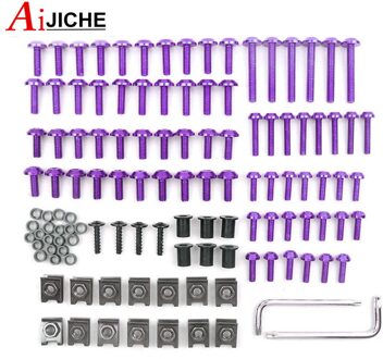 Voor Yamaha MT-01 MT-03 MT-07 FZ-07 MT-09 FZ-09 MT09 07 Tracer MT-10 MT-25 Motorcycle Custom Kuip Schroef Bolt Voorruit Schroeven paars