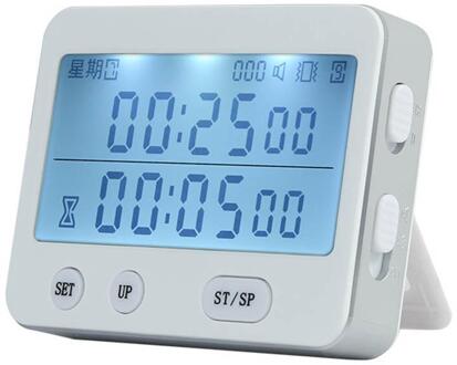 Voor Yishi YS-255 Dual Screen Display Timer Wekker Tomaat Timer Stille Trillingen 99 Uur Timer