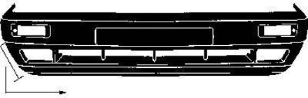 VOORBUMPER KOMPLEET HOOGTE 40CM +mistlamp-gaten