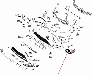 Voorbumper mistlamp doos mistlamp netto Ventilatie netto Geschikt voor GLC200 260mer ced es-worden nz300 Front bumper wind netto Cover links 2538850122
