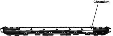 VOORBUMPERGRILL 09+ Boven ZWART/Chroom