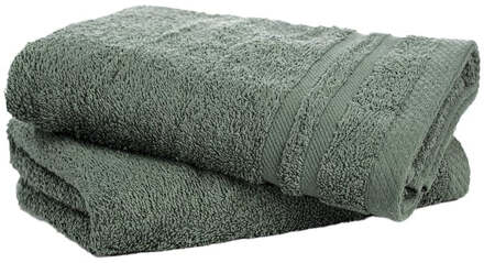 VOORDEELPACK Handdoeken - Katoen - 50x100 Cm - Dekbed-Discounter.nl Olijfgroen