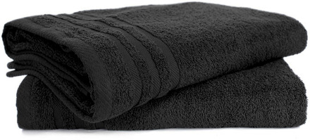 VOORDEELPACK Handdoeken - Katoen - 50x100 Cm - Dekbed-Discounter.nl Zwart