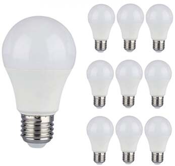 Voordeelpak 10 stuks E27 LED Lamp 9 Watt A58 Samsung 3000K warm wit Vervangt 60 Watt E27 lamp bulb