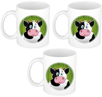 Voordeelset van 3x stuks koe mok / beker voor kinderen 300 ml - Action products