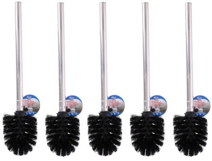 Voordeelset van 5x stuks gerimport toiletborstel / wc-borstel - rvs - 35 cm