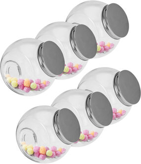 Voordeelset van 8x stuks glazen voorraadpot/snoeppot 16 cm