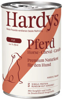 Voordeelverpakking: 24x 400g Hardys Pure Horse natvoer voor honden