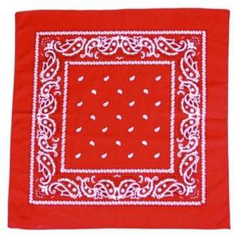 Voordelige rode paisley print bandana - Boeren zakdoek Rood