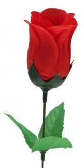 Voordelige rode roos kunstbloem 28 cm - Kunstbloemen Rood