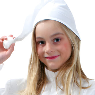 Voordelige slaapmuts wit voor kids - Verkleedhoofddeksels