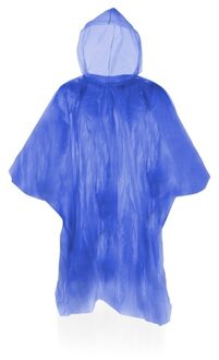 Voordelige wegwerp regenponcho voor volwassenen - Blauw