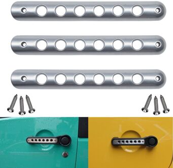 Voordeur & Back Deur Aluminium Grab Handle Cover Voor 2007 - Jeep Wrangler Jk & Unlimited 2 Deur 4 Deur Accessoires chroom 3 stk