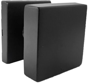 Voordeurknop Vierkant Mat Zwart