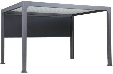 Voorgordijn - 5m - Accessoire Pergola Actual - Grijs - Handmatige Bediening - Aluminium