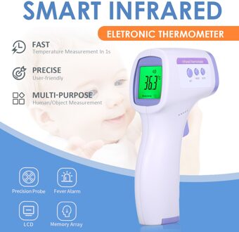 Voorhoofd Thermometer Voor Volwassenen Kids Baby Non Contact Thermometer Infrarood Digitale Temperatuurmeter Met Koorts Alarm