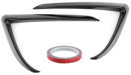 Voorkant Foglight Wenkbrauw Oogleden Cover Trim Auto Accessoires Fit Voor Tesla Model 3 Mistlamp Trim Abs Auto Styling glans zwart