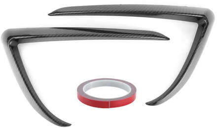 Voorkant Foglight Wenkbrauw Oogleden Cover Trim Auto Accessoires Fit Voor Tesla Model 3 Mistlamp Trim Abs Auto Styling koolstofvezel stijl